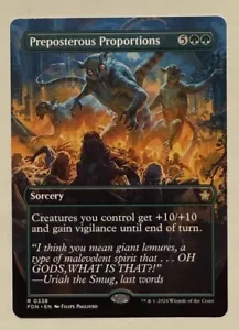 Preposterous Proportions Borderless - Foundations MTG Magic the Gathering - Picture 1 of 2