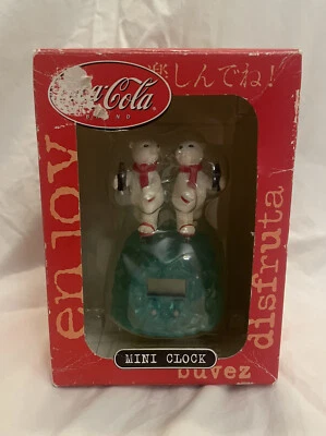 Mini Reloj Coca-Cola Coca-Cola Osos Polares Azul  Foto 1 de 4