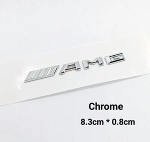 AMG logo Sticker 3D Emblème Autocollant Centrale Interieure 8.3cm Chrome - Picture 1 of 3