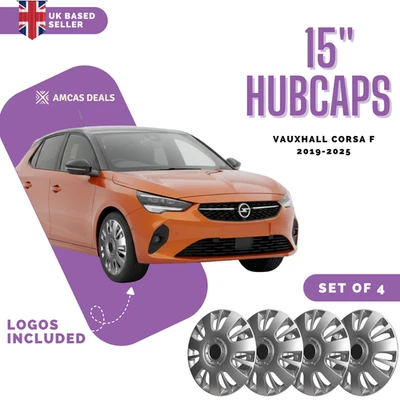 15" WHEEL TRIMS HUB CAPS COVERS TRIMS RIMS TO FIT VAUXHALL CORSA F 2019  ** - Image 1 of 4