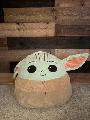 Squishmallow Star Wars Mandalorian Large Baby Yoda Grogu Plush Stuffed Pillow - Image 1 of 3