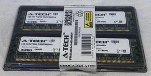 A-Tech 2GB 2 x 1GB PC2700 Desktop DDR 333 MHz 184-pin DIMM DDR1 Memory RAM 2G 1G - Picture 1 of 5