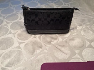 Vintage Coach 701-20 Handbag Black Leather & Canvas USED Made in Korea - Picture 1 of 14