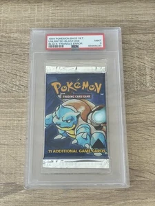 PSA9 Pokémon Base Set Booster Pack | 1999 WOTC | Black Triangle Blastoise | RARE - Picture 1 of 1