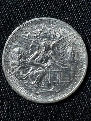 1934 Texas Commemorative Half Dollar 50c High Grade MS BU Beautiful - Image 1 of 2