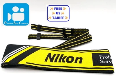 [Sin usar] Correa para cámara Nikon profesional amarilla negra 45 mm de JAPÓN Foto 1 de 4
