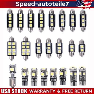 23x Canbus LED Interior Coche Luz Interior Cúpula Maletero Mapa Placa Lámpara Bombilla Foto 1 de 4