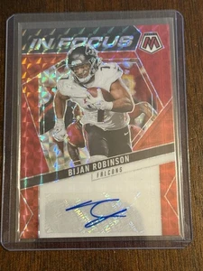 2025 Panini Mosaic Football Red In Focus Bijan Robinson Autograph Card #135/199 - Bild 1 von 3