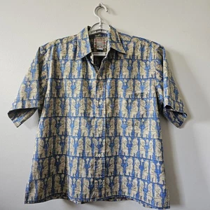 Reyn Spooner Commemorative Classics Shirt Men's Size Medium Sitting Man Hawaii - Picture 1 of 7
