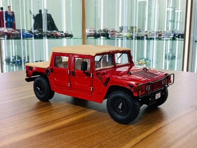 Exoto ThunderTrac 1995 AM General Humvee Hummer H1 Soft Top Red [ 1/18 Diecast] - Image 1 of 4