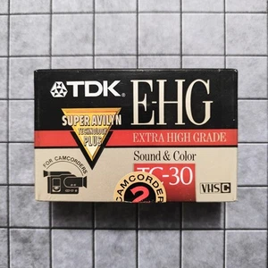 TDK E-HG TC-30 Extra High Grade VHS-C Camcorder Tapes - NEW SEALED - Picture 1 of 2