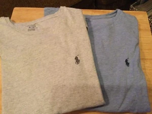 2 Herren Polo Ralph Lauren grau & blau Kurzarm Hemden Gr. XL - Bild 1 von 2
