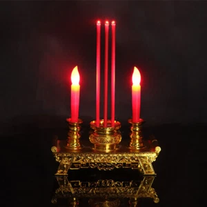 Buddhistische elektrische Kerzen Meditation Dekor chinesische Lampe Licht - Bild 1 von 10