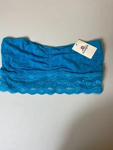 Reggiseno a fascia B.Tempt'd By Wacoal blu brillante pizzo foderato elasticizzato donna Large - Foto 1 di 11
