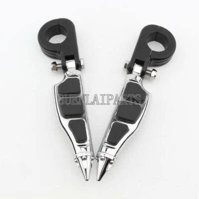 1-1/4" Crash Bar Foot Pegs Clamps for Harley-Davidson Sportster XL883 1200 XLH - Image 1 of 4