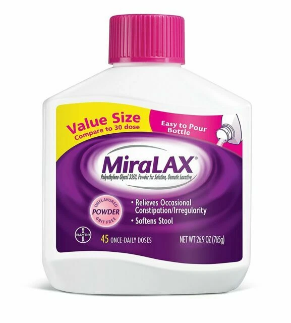 MiraLAX Laxative Powder 45 Days - 26.9oz.