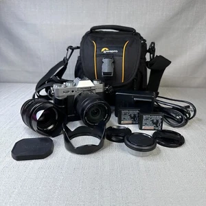 Fujifilm X-T20 24.3MP Mirrorless Camera Black 18-55mm & 35mm Lens Bundle Charger - Picture 1 of 16