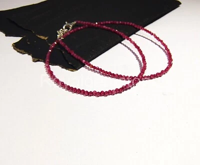 AAA Qualität Pink Zirkonia Edelstein Perlen Halskette Natürlich - Bild 1 von 4