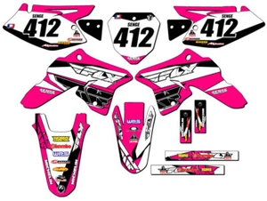 2008-2023 DRZ 125 13 FLY Pink Senge Graphics Kit Compatible with Suzuki - Foto 1 di 10