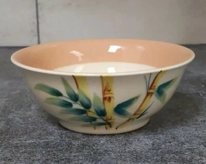 VTG Weil Ware Pink Bamboo CEREAL BOWL 5" CALIFORNIA POTTERY Pink Malay Bambu - Picture 1 of 6