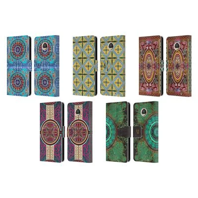 HEAD CASE DESIGNS ARABESQUE PATTERN LEATHER BOOK WALLET CASE FOR MOTOROLA PHONES - Image 1 of 4