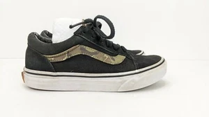 Vans Old Skool Lace Up Black And Camo Youth 2 - Picture 1 of 6