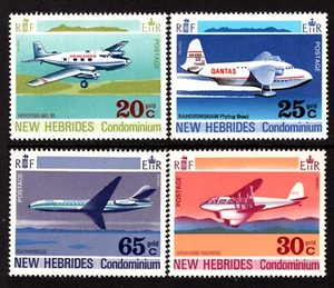 Br. Neue Hebriden 151-154, postfrisch, Luftfahrt, Flugzeuge 1972. x45512 - Bild 1 von 1
