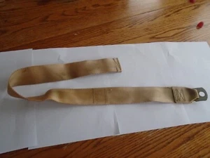 1968 1969 FORD MUSTANG MACH 1 SHELBY COUGAR TORINO CYCLONE TAN REAR SEAT BELT - Picture 1 of 8