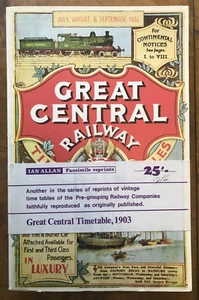 Great Central Railway Time Tables July, August & September 1903 Reprint - Picture 1 of 1