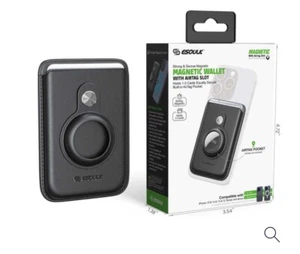 ESOULK Magnetic Wallet With Airtag Slot | Black - Picture 1 of 1