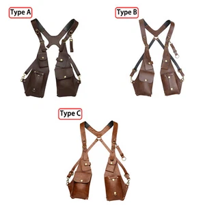 Unisex Vintage Leder Riemen Achsel Schultertasche Outdoor Eckig, Handytasche Neu - Bild 1 von 31
