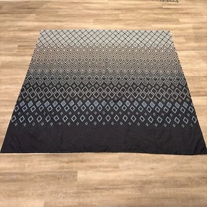 Mainstay Lightly Used Blue Black And White Shower Curtain Geometric Patterns - Picture 1 of 5