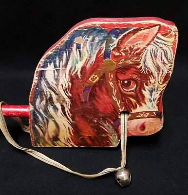 Vintage GONG BELL Mfg Co. CHIME HOBBY HORSE con Campana Funciona 28" Foto 1 de 4