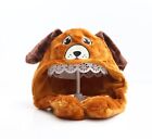 Wicked Boys Brown Polyester Winter Hat One Size - Dog Design, Interactive Ears, 