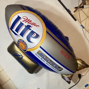VTG 2’x4’ Miller Lite Beer Promo Inflatable Blimp Football No 23 Bar Decor B3 - Picture 1 of 12