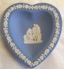 1956 Wedgwood Jasperware Blue Heart  Shaped Trinket Dish Made in England