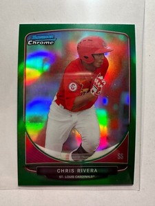 K53,281 - 2013 Bowman Chrome Mini Green Refractors #187 Chris Rivera #/75