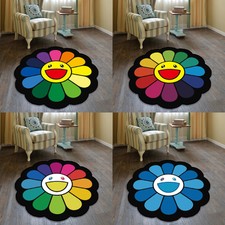 Takashi Murakami Sunflower Cool Floor Rug Carpet Room Doormat Non-slip Chair