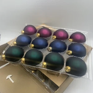 Christmas tree baubles, glass decorations ornaments, vitbis, box 24 pieces - Picture 1 of 4
