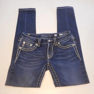 Miss Me Signature skinny Damenjeans Denim blau Größe 27 dunkel gewaschen - Bild 1 von 11