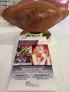 LENNY MOORE signed mini size football JSA COA COLTS PENN STATE - Picture 1 of 2
