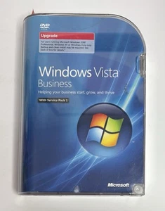 Windows Vista Business 32-bit Upgrade DVD/Case/ Product Key /Guide SP1 New - Picture 1 of 4