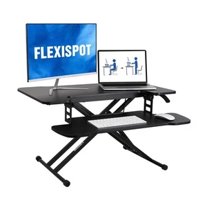 31 inch Standing Desk Converter Height Adjustable Stand Up Desk Riser, Black ... - Picture 1 of 7