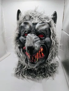 Halloween Werwolf Maske Hungrig Brüller Wolf Kopfbedeckung Kopf Gesichtsbedeckung - Bild 1 von 6