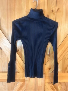 Moth by Anthropologie Rollkragenpullover schwarz gerippt Neu mit Etikett Gr. XS (5932) - Bild 1 von 6