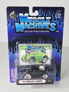 Muscle Machines - 1933 Willys Coupe Black - 1:64 Diecast - Chase - White Tires - Picture 1 of 9
