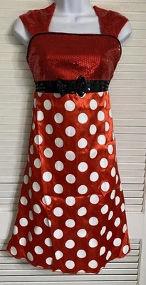 Tween Red Minnie Mouse Dress Costume, XL (14-16), Sequins & Glitter Dress Only - Image 1 of 4