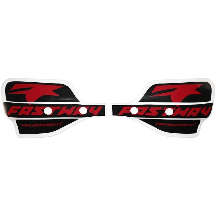 Protectores de guardamanos de repuesto Fastway FIT - calcomanías blancas y rojas 22-1-906 Foto 1 de 1