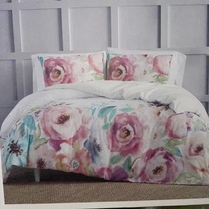NEW! Christian Siriano New York ~Spring Flowers~ 3 Piece Duvet Set ~Full Queen - Picture 1 of 5