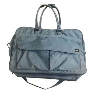 Vintage American Tourister Garment Bag Blue Cross Country Luggage Carry On - Image 1 of 4
